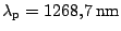 $ \lambda_\mathrm{p}=1268,7\,\mathrm{nm}$