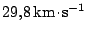 $ 29,8\,\mathrm{km}\kern -1.2pt \cdot\kern -1.2pt \mathrm{s}^{-1}$