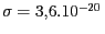 $ \sigma = 3,6.10^{-20}\,$