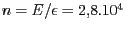 $ n=E/\epsilon= 2,8.10^{4}\,$