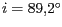 $ i = 89,2^\circ$