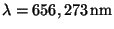 $ \lambda = 656,273\,\mathrm{nm}$