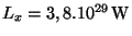 $ L_x =
3,8 . 10^{29}\,\mathrm{ W}$