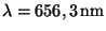 $ \lambda = 656,3 \,\mathrm{nm}$