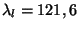 $ \lambda_l = 121,6\,$