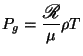 $ \displaystyle P_g=\frac{\mbox{\rsfs R}}{\mu}\rho T$