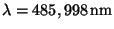 $ \lambda = 485,998\,\mathrm{nm}$