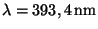 $ \lambda = 393,4\,\mathrm{nm}$