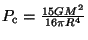 $ P_\mathrm{c}=\frac{15 GM^2}{16\pi R^4}$