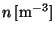 $ n\,[\mathrm{m}^{-3}]$