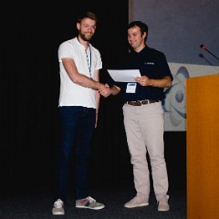 Anton Hasse accepts Poster Award from Andrei Benediktovitch (ATOMICUS)  07 Thursday 8th - Lectures